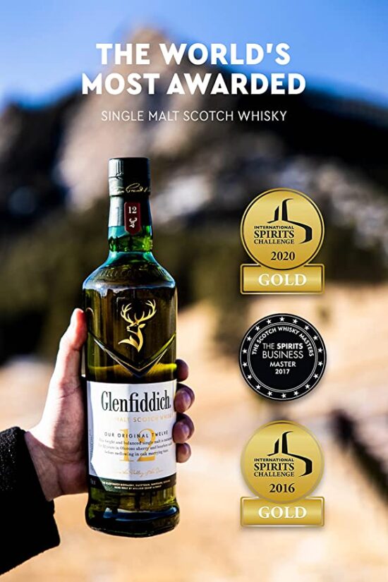 Glenfiddich 12 Year Old Single Malt Whisky, 70cl